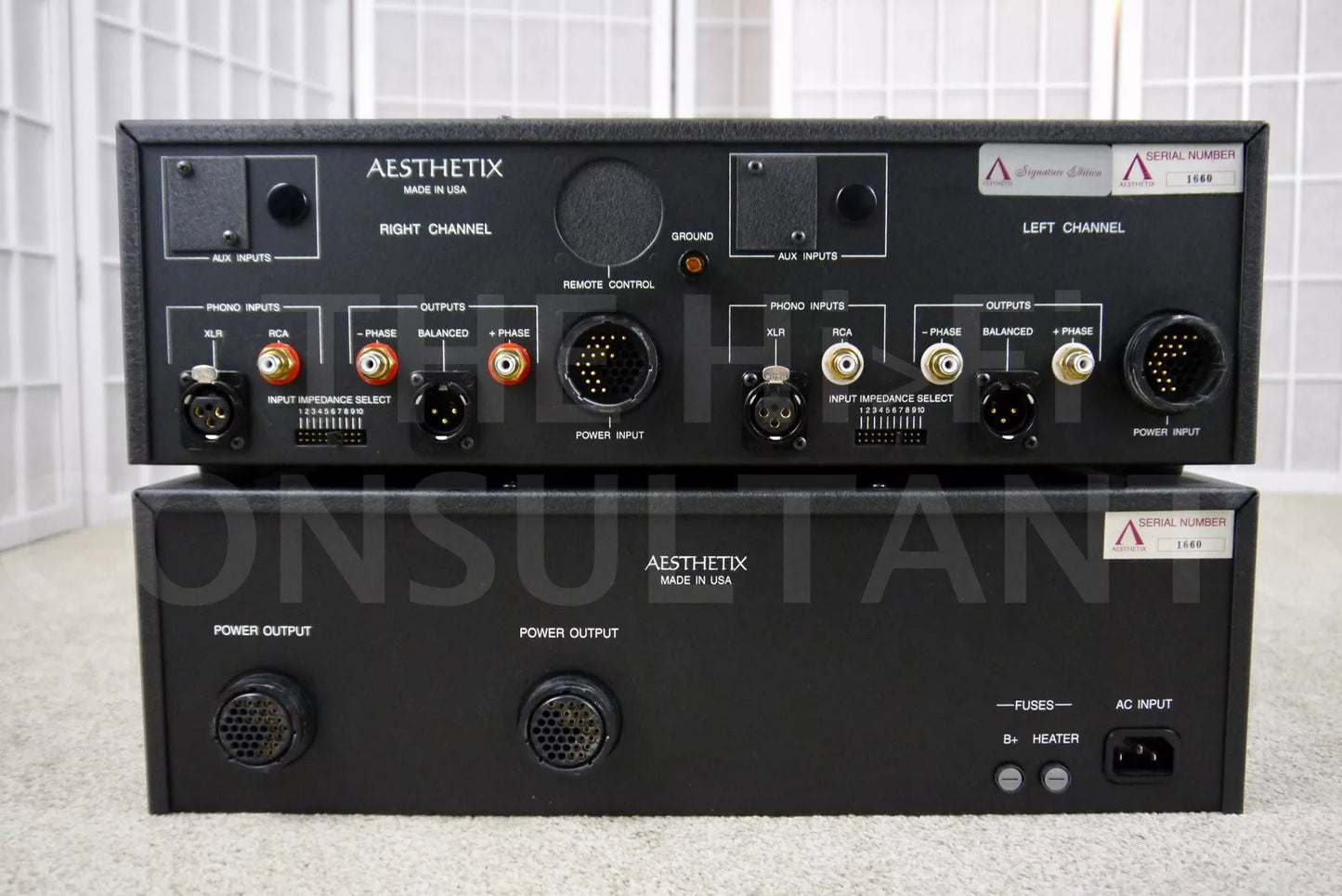 AESTHETIX iO SIGNATURE 1 VALVE PHONO STAGE (TWO BOX)
