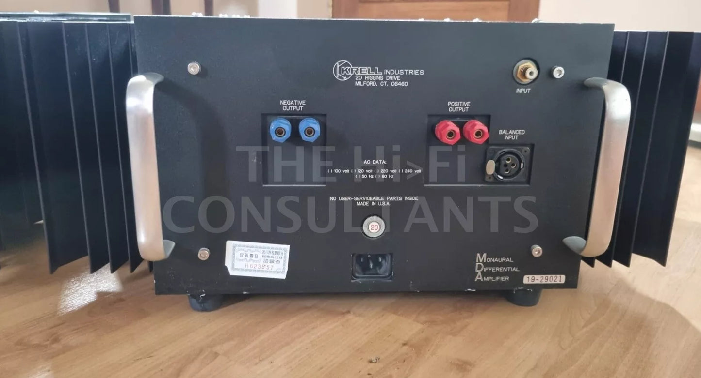 KRELL MDA500 MONO BLOCK POWER AMPLIFIERS