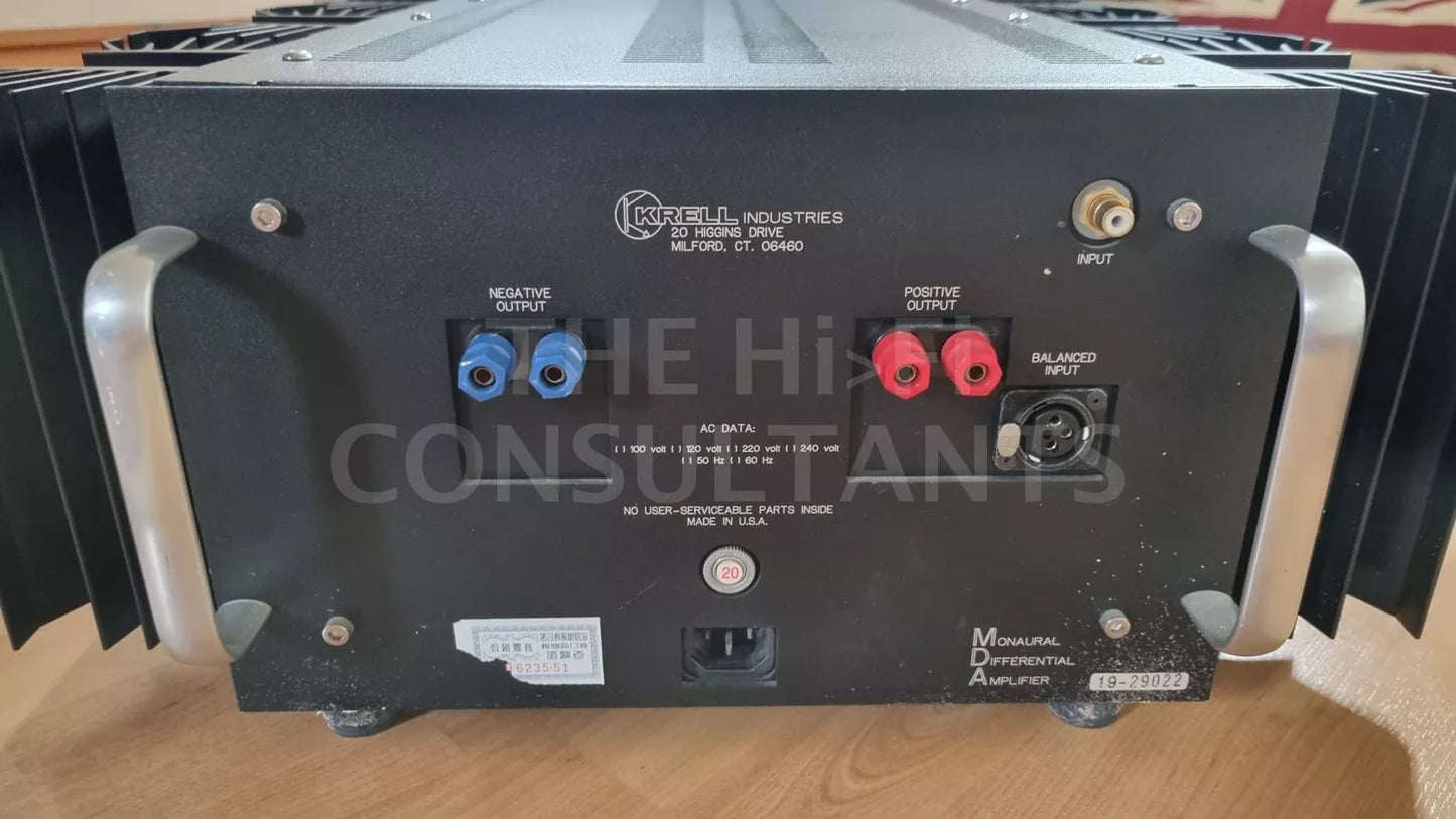 KRELL MDA500 MONO BLOCK POWER AMPLIFIERS