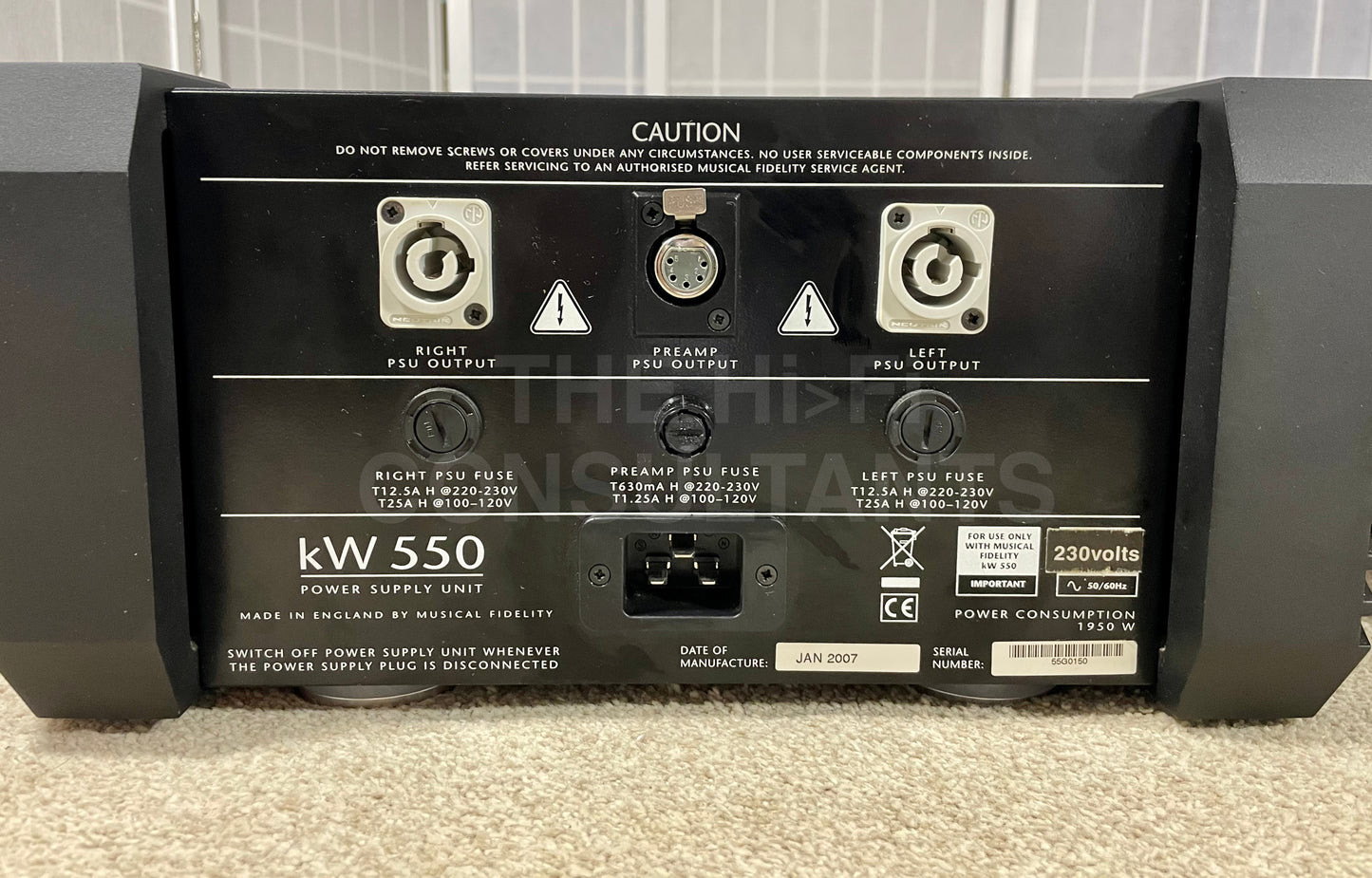 MUSICAL FIDELITY KW550 HYBRID INTEGRATED AMPLIFIER INC. MM/MC PHONOSTAGE