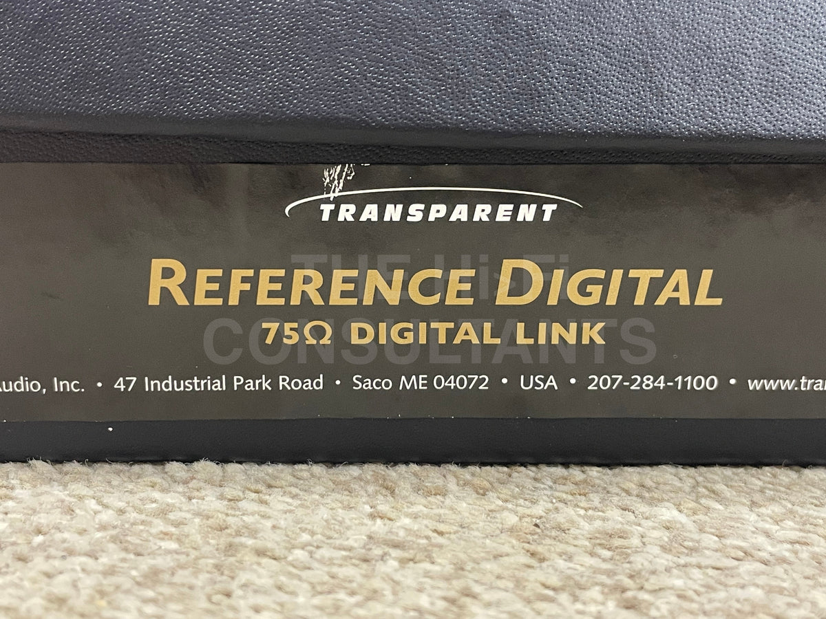 TRANSPARENT REFERENCE DIGITAL 75 OHM RCA/RCA INTERCONNECT CABLE (1 MTR)