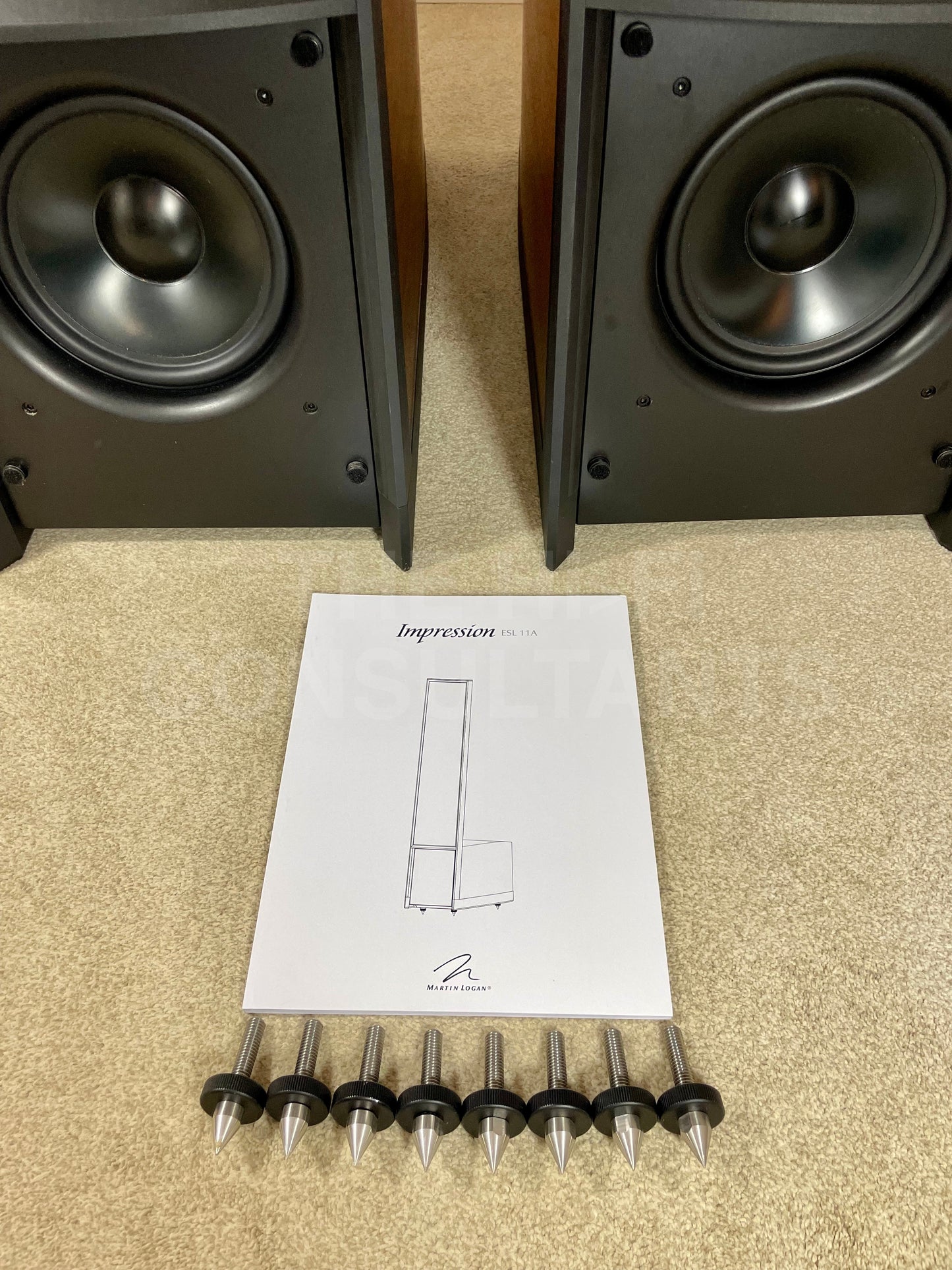 MARTIN LOGAN ESL 11A HYBRID ELECTROSTATIC LOUDSPEAKERS