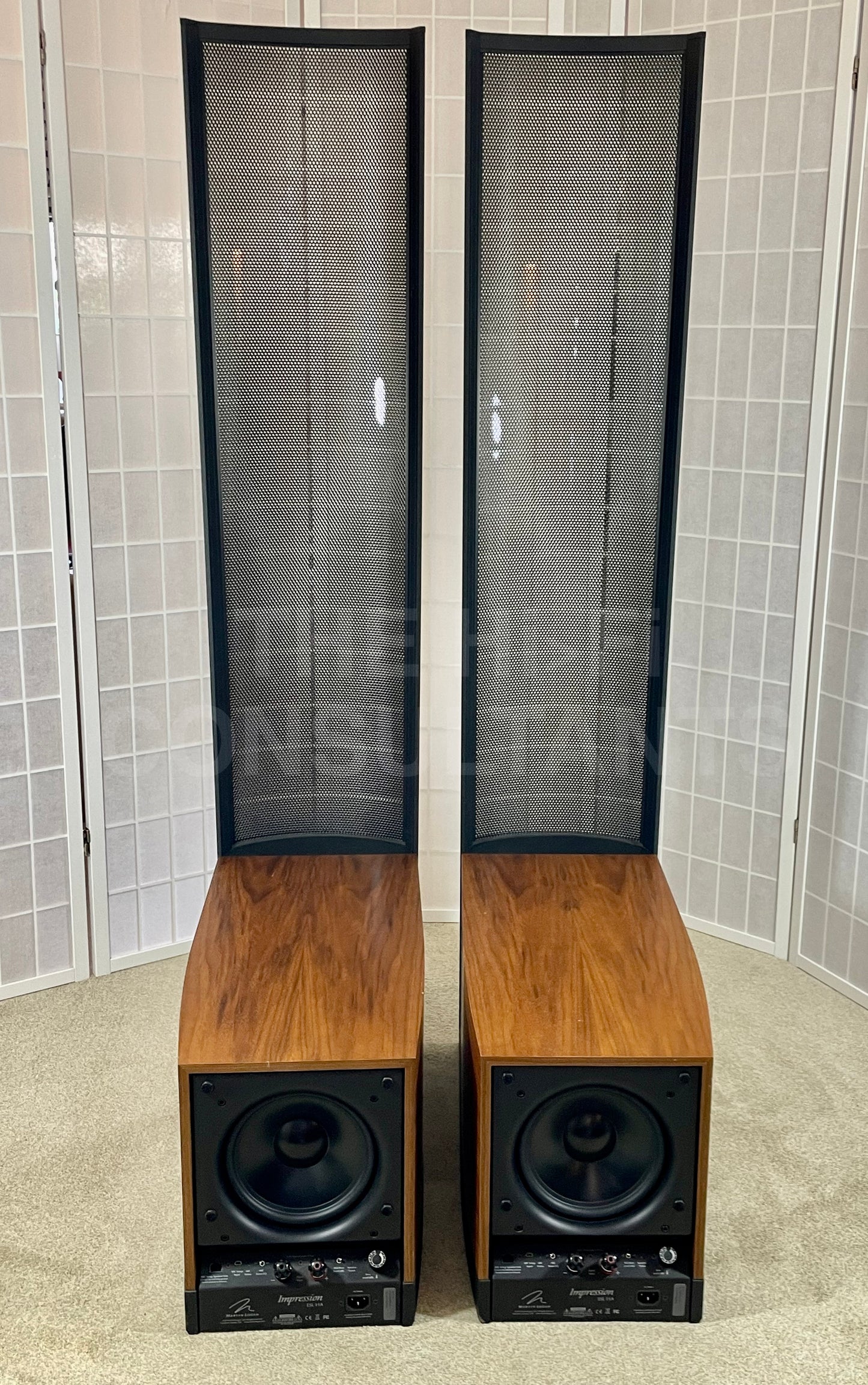 MARTIN LOGAN ESL 11A HYBRID ELECTROSTATIC LOUDSPEAKERS