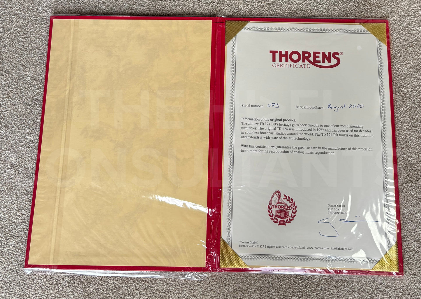 THORENS TD 124DD TURNTABLE (inc TP 124 9" TONEARM & SPU 124 MC CART)